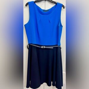 The Limited XL two tone Blue Sleeveless Dress
